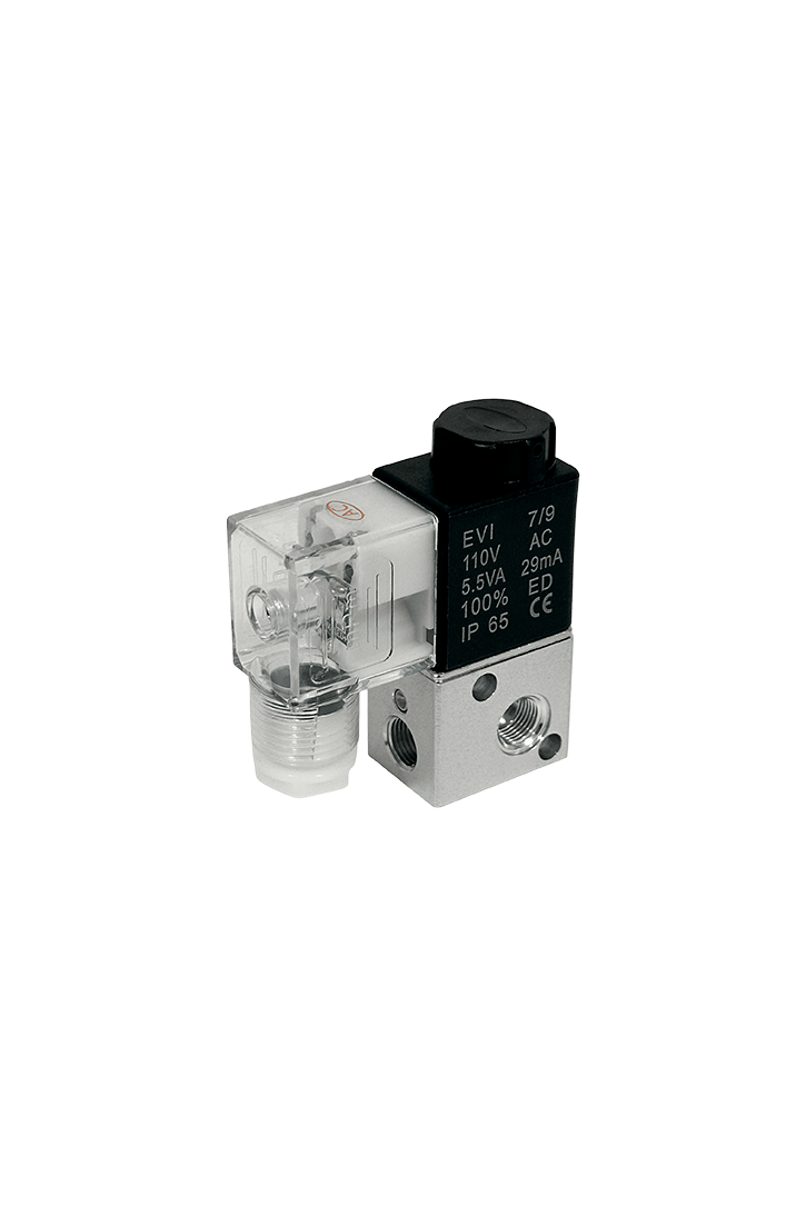 Ilustração Válvula Direcional Solenoide 3/2 vias